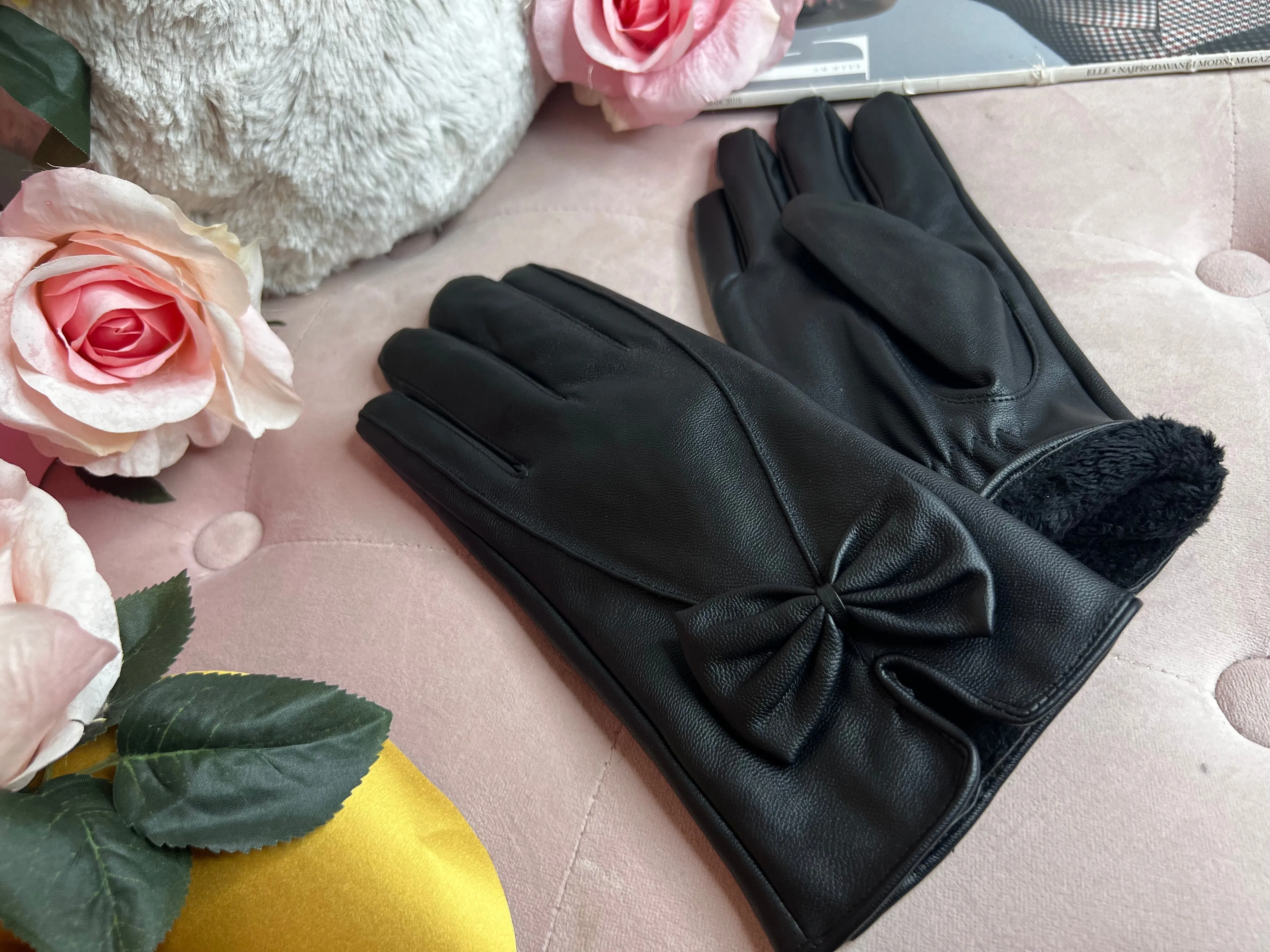 Ženske rukavice Fashion Leather