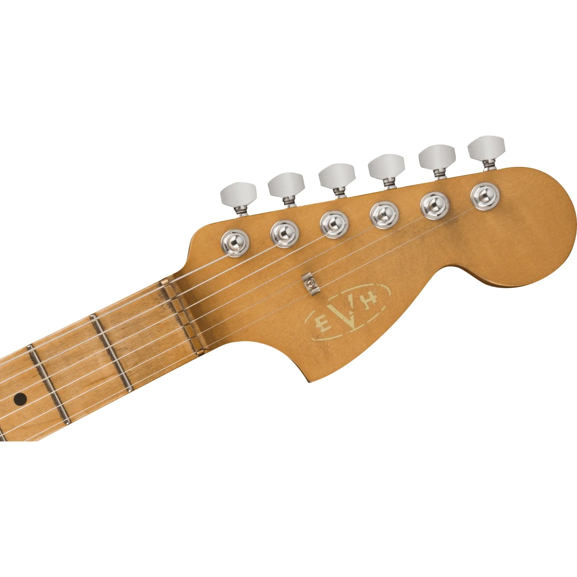 EVH Striped Series '78 Eruption Guitar, White with Black Stripes Relic