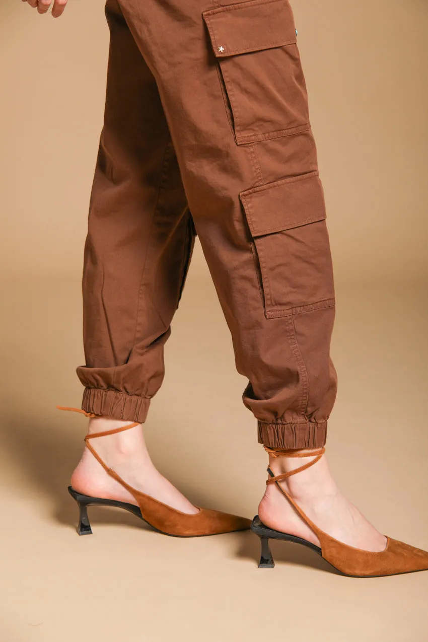Evita Cargo women's cargo pants in gabardine curvy fit