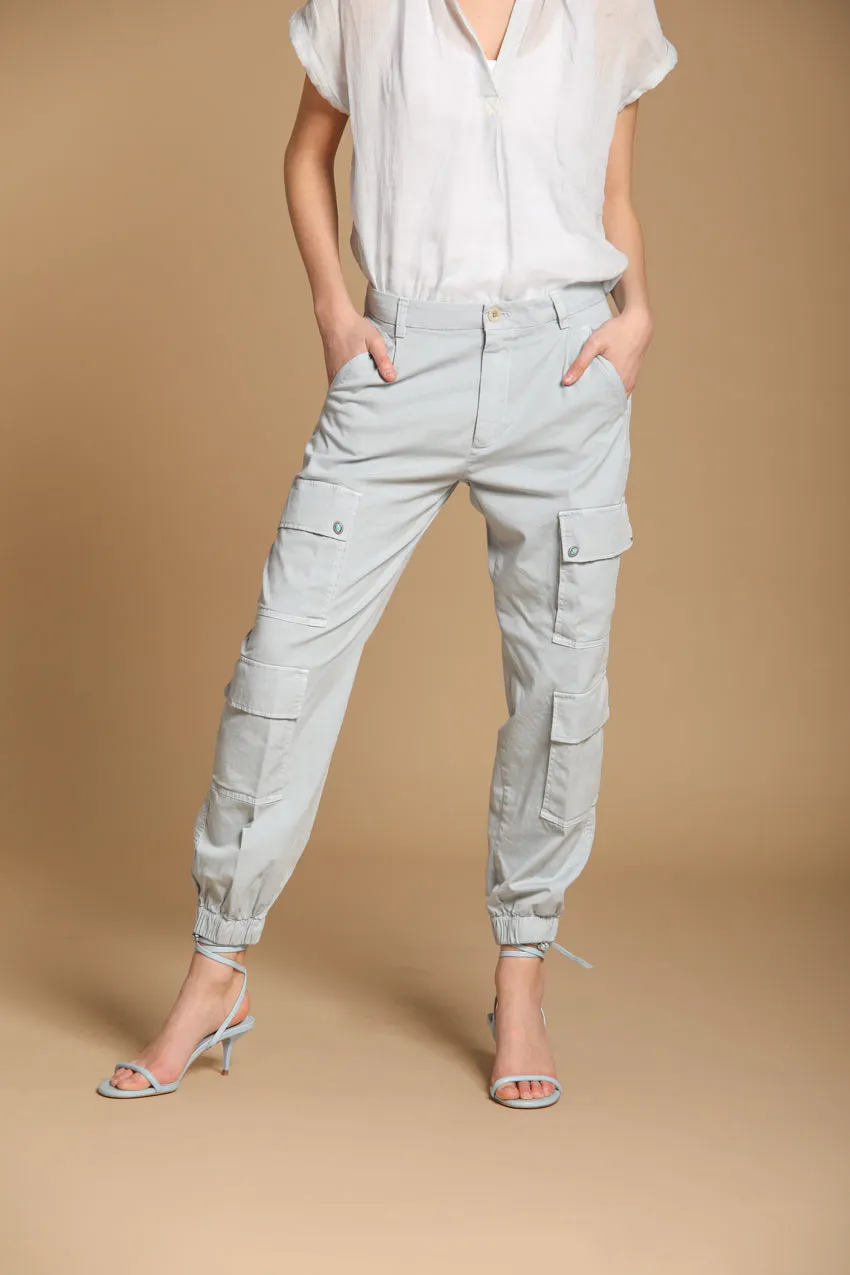 Evita Cargo women's cargo pants in gabardine curvy fit