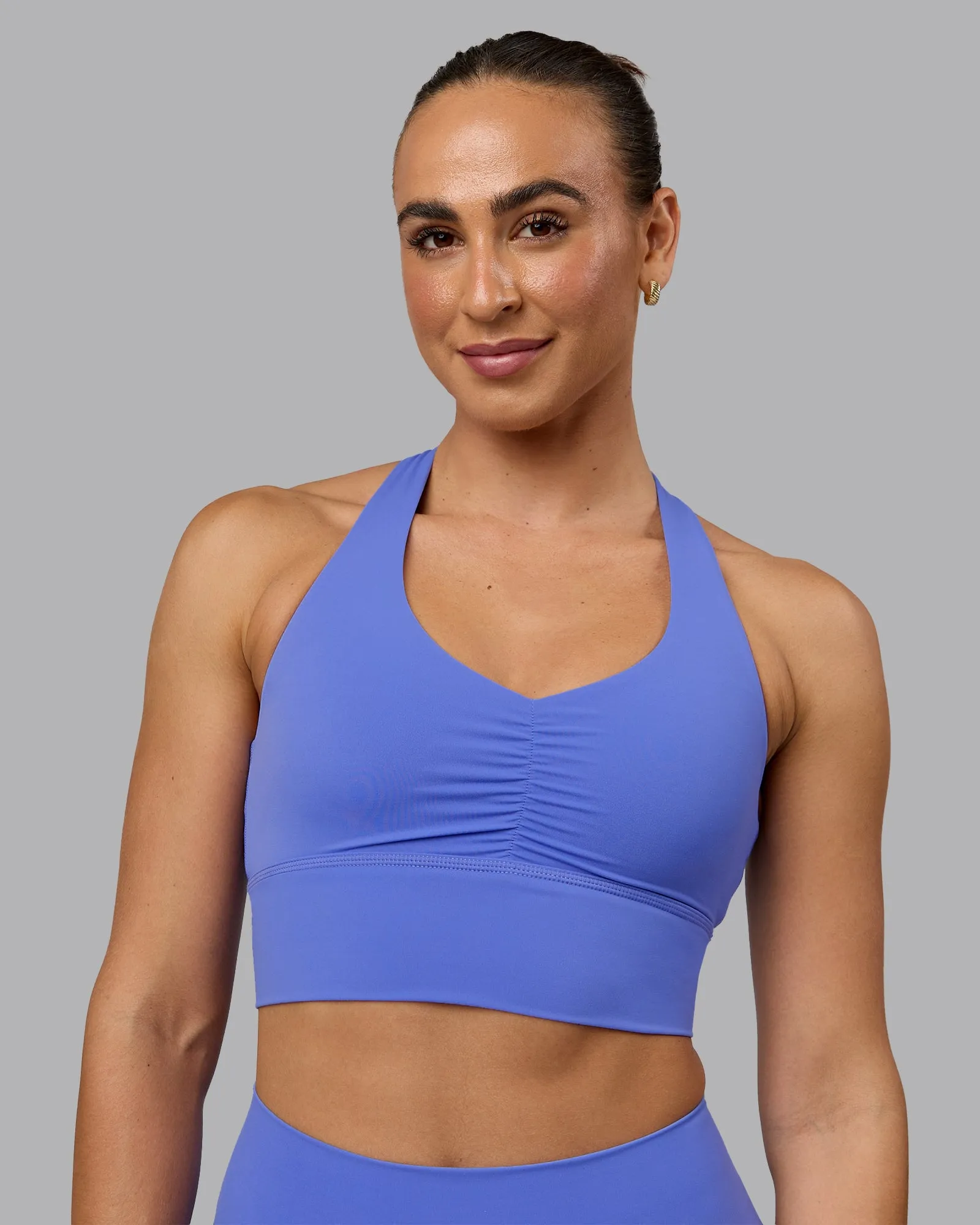 Evoke Longline Sports Bra - Baja Blue