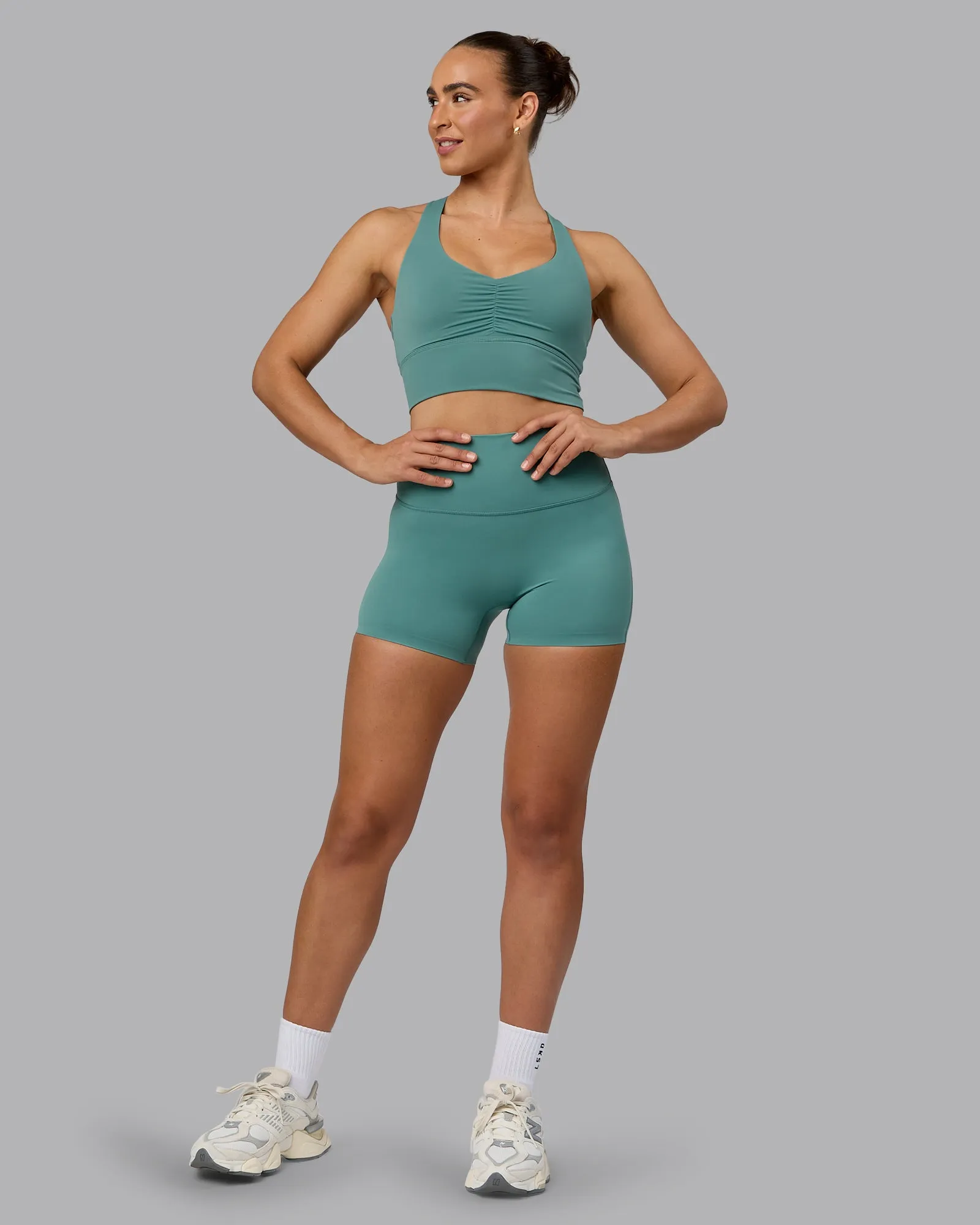 Evoke Longline Sports Bra - Sagebrush