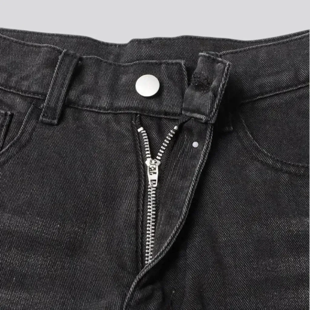 Fashionable high-waist colored women's jeans