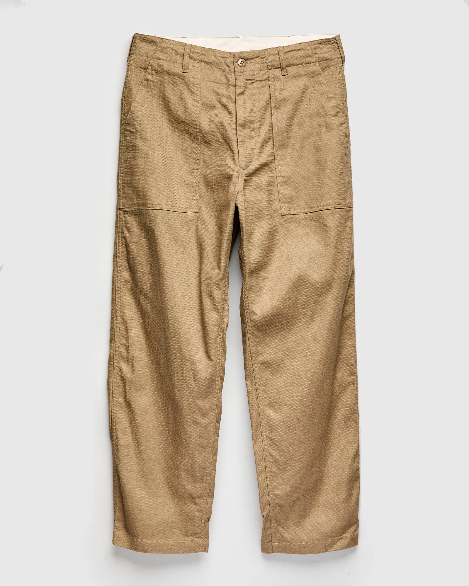 Fatigue Pants in Khaki Cotton Linen Java Cloth