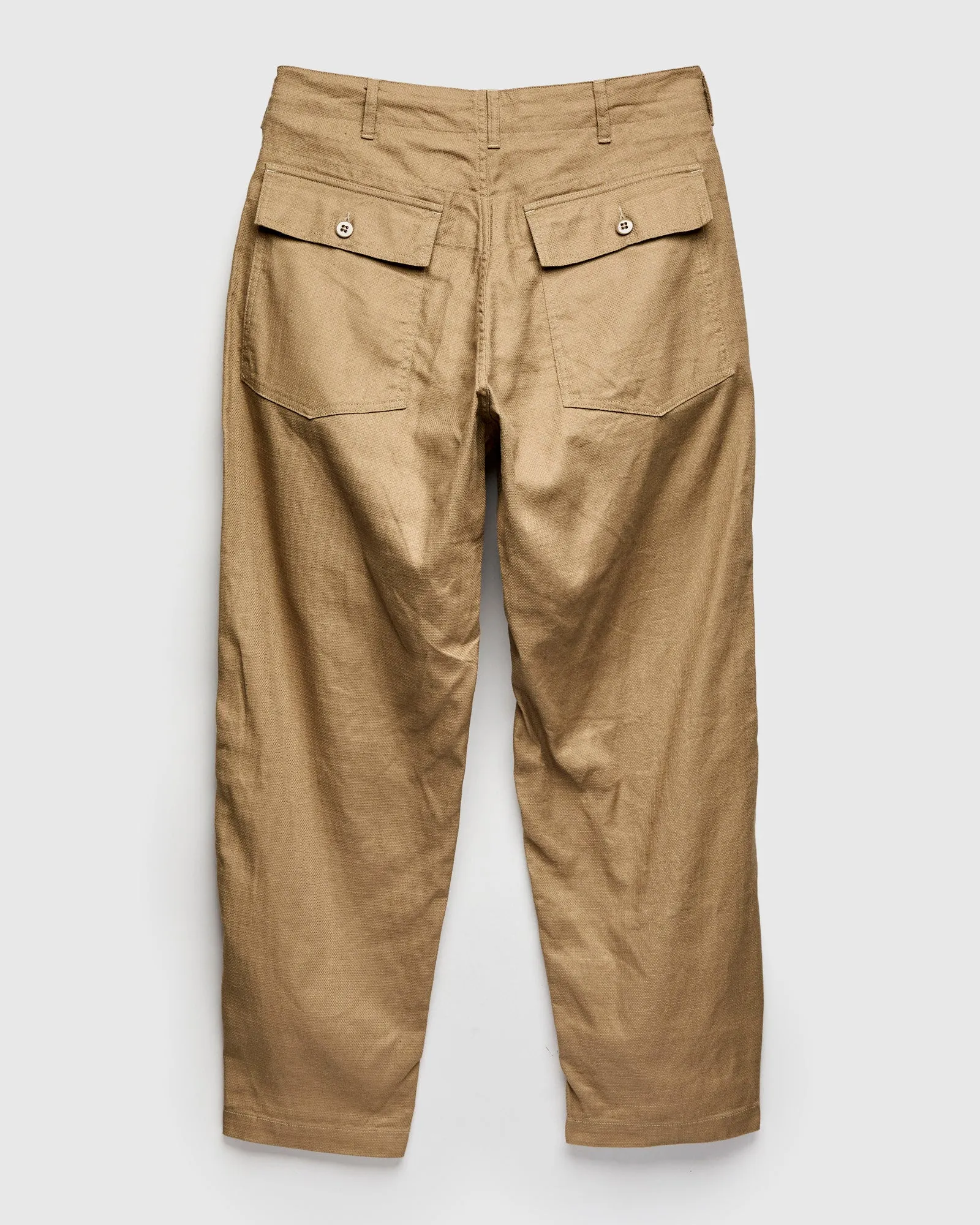 Fatigue Pants in Khaki Cotton Linen Java Cloth