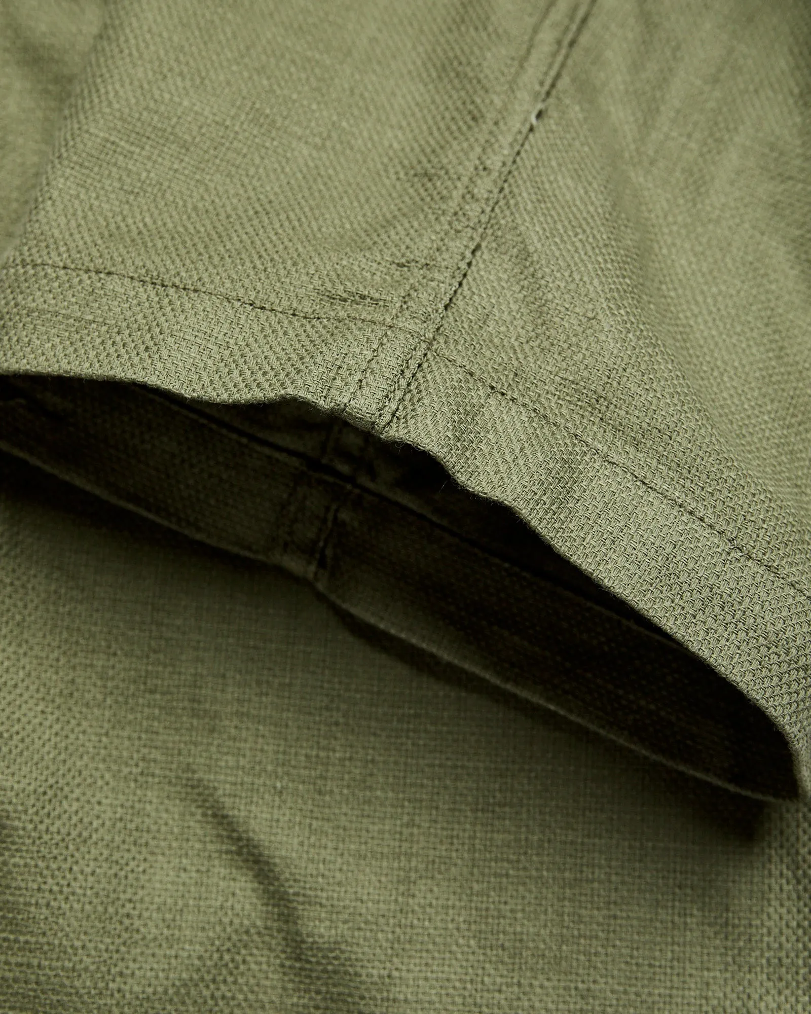 Fatigue Pants in Olive Cotton Linen Java Cloth