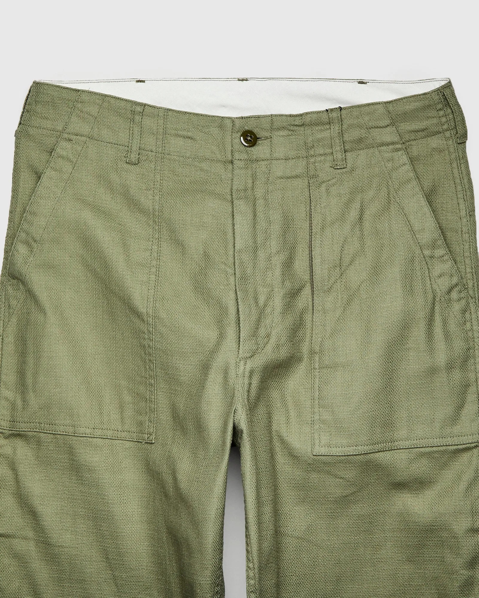 Fatigue Pants in Olive Cotton Linen Java Cloth