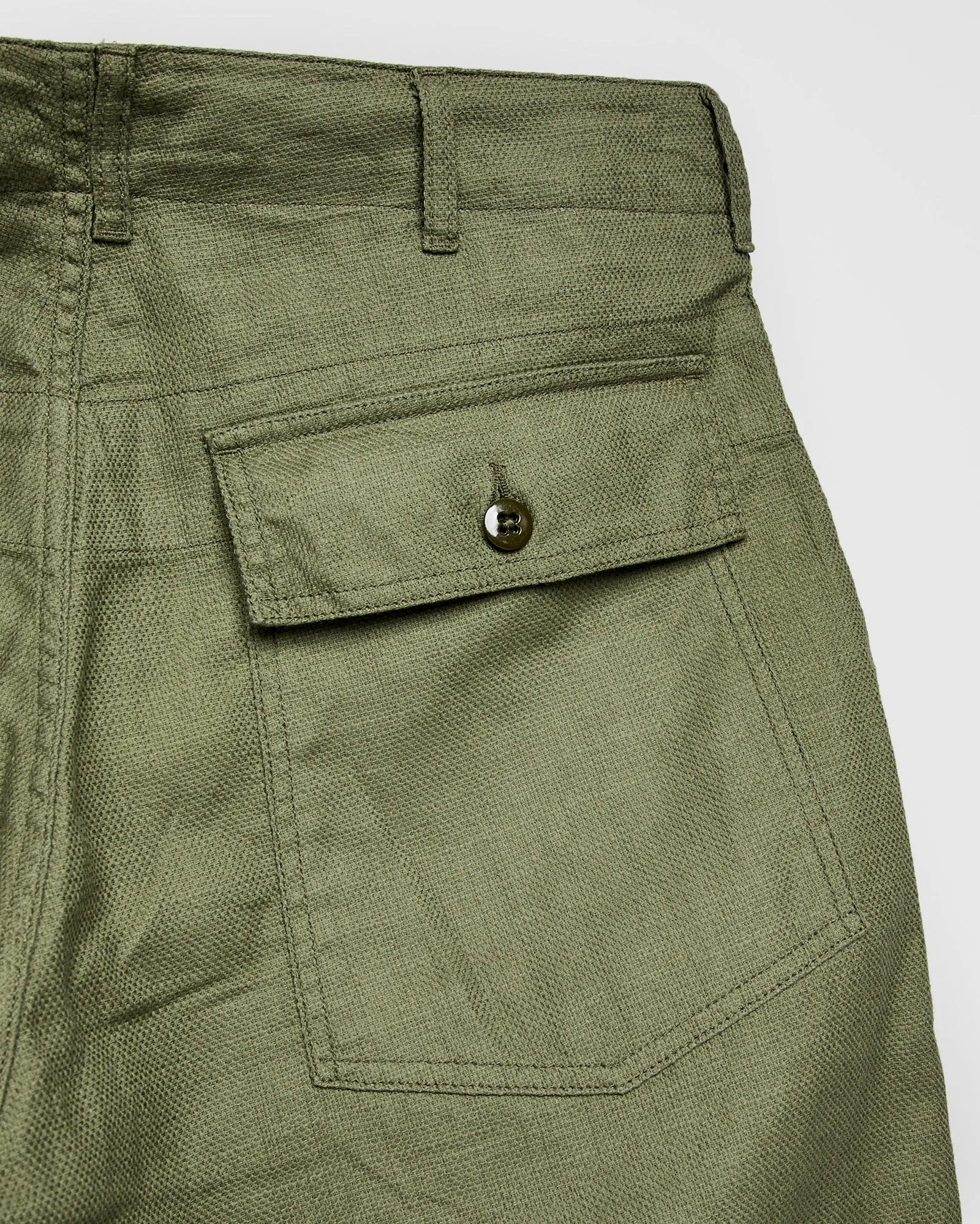 Fatigue Pants in Olive Cotton Linen Java Cloth