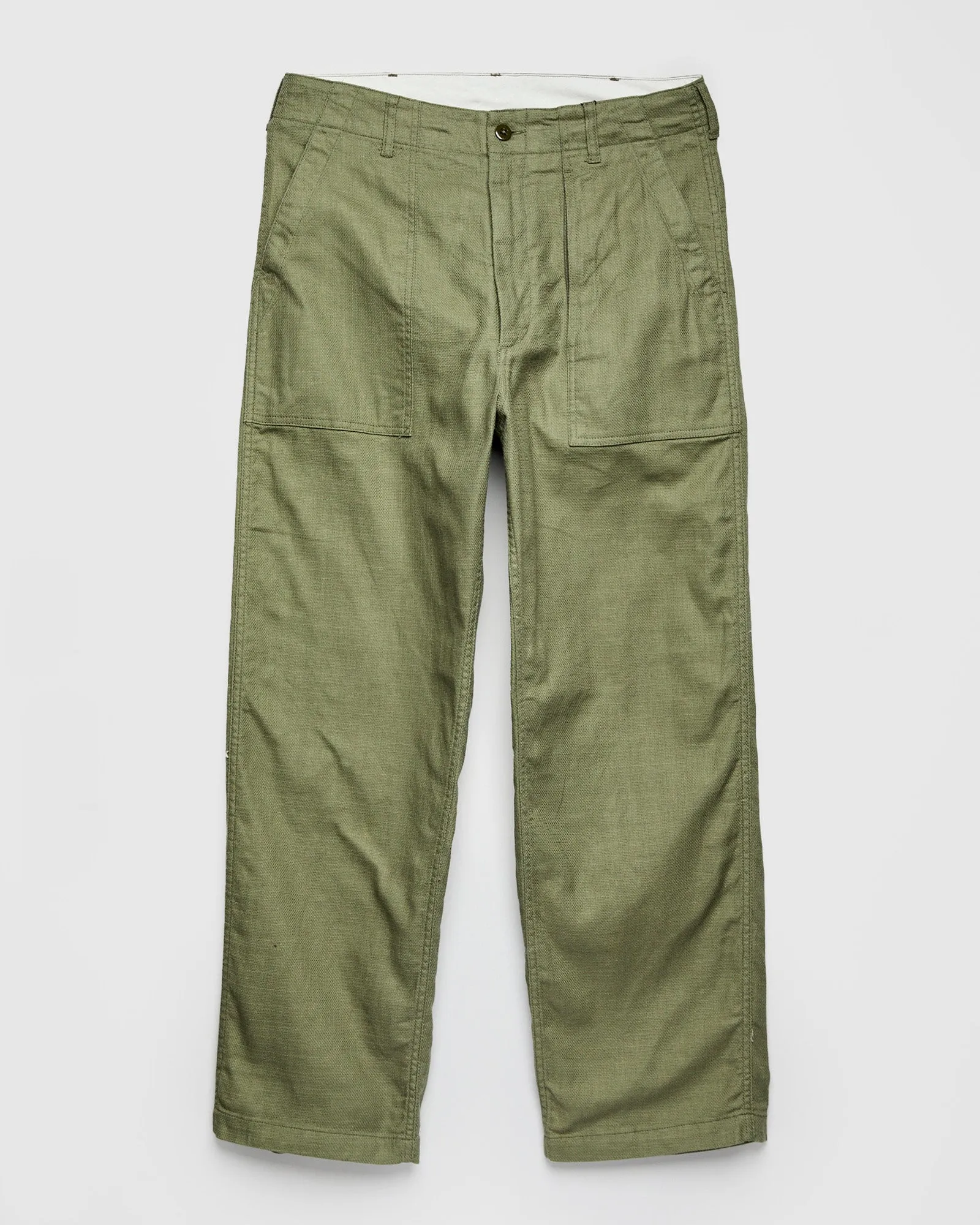 Fatigue Pants in Olive Cotton Linen Java Cloth
