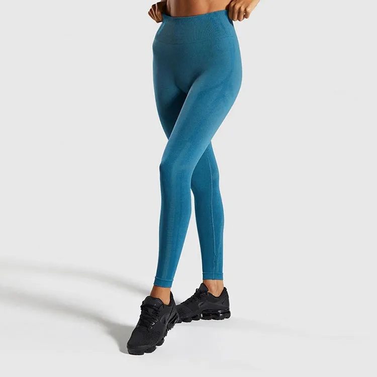 Female Fitness Sports High waisted Seamless Yoga leggings & Running pants.