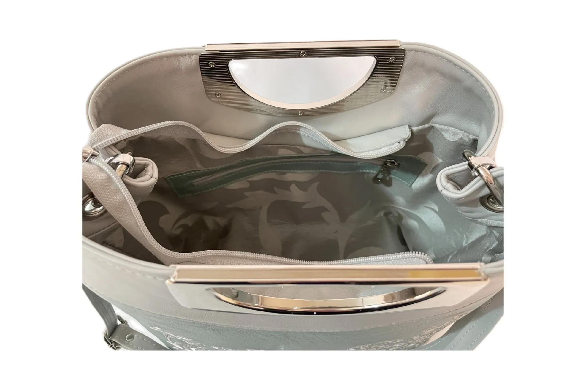 Fifth Avenue Sage Green and Gray Leather
