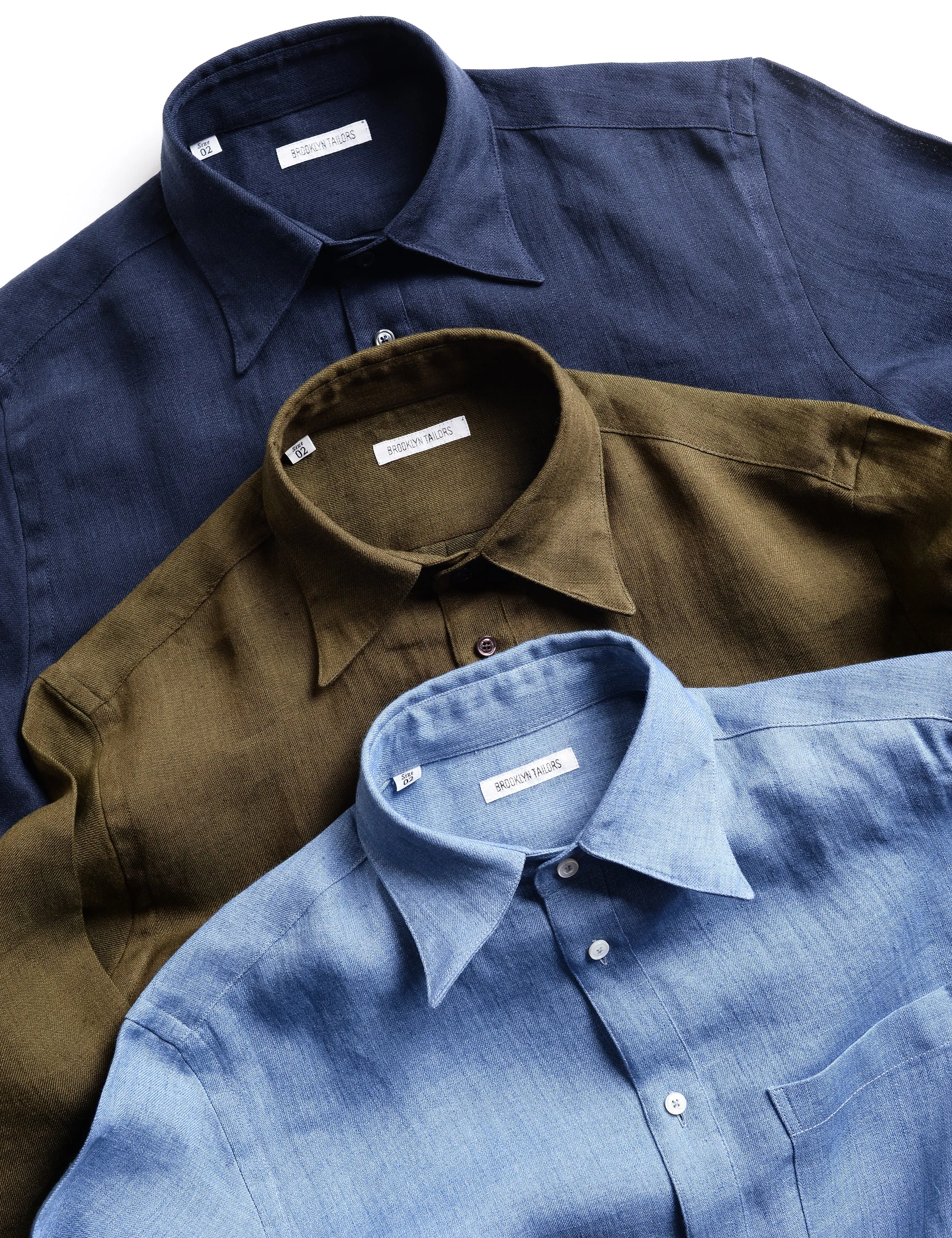 FINAL SALE: BKT14 Relaxed Casual Shirt in Linen Twill - Salerno Blue