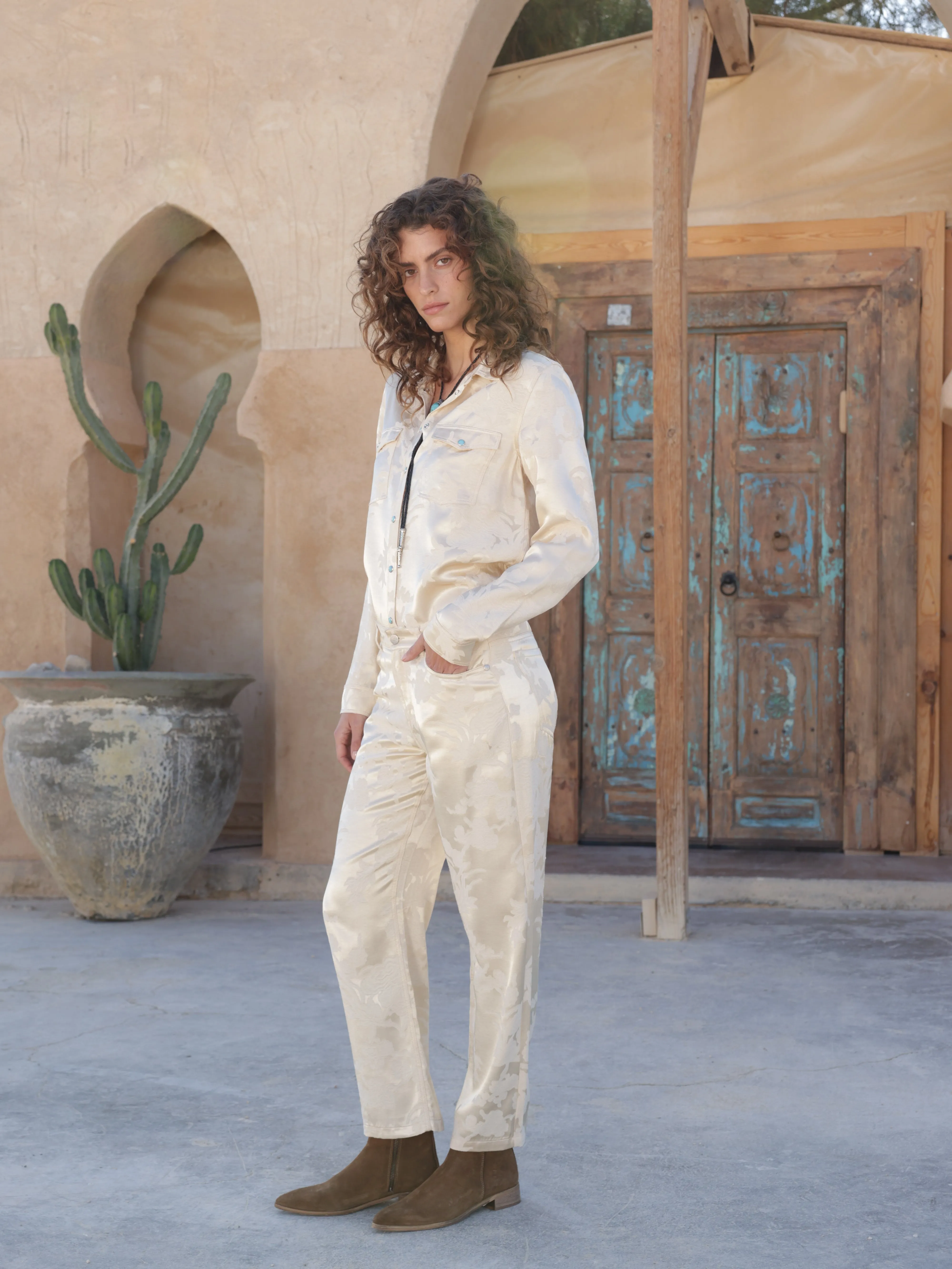 Five-pocket Jacquard Pants