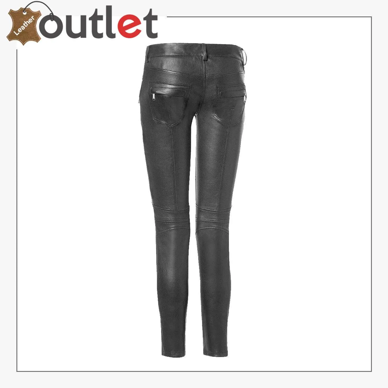 Genuine Lambskin Leather Skinny Womens Leather Pants
