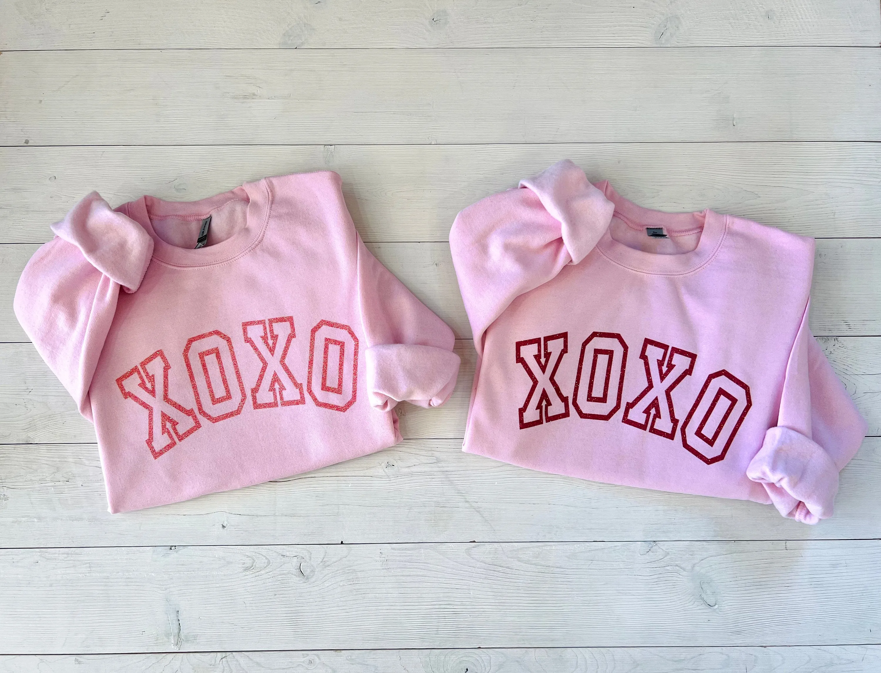 Glitter Hot Pink XOXO Valentines Day Shirt