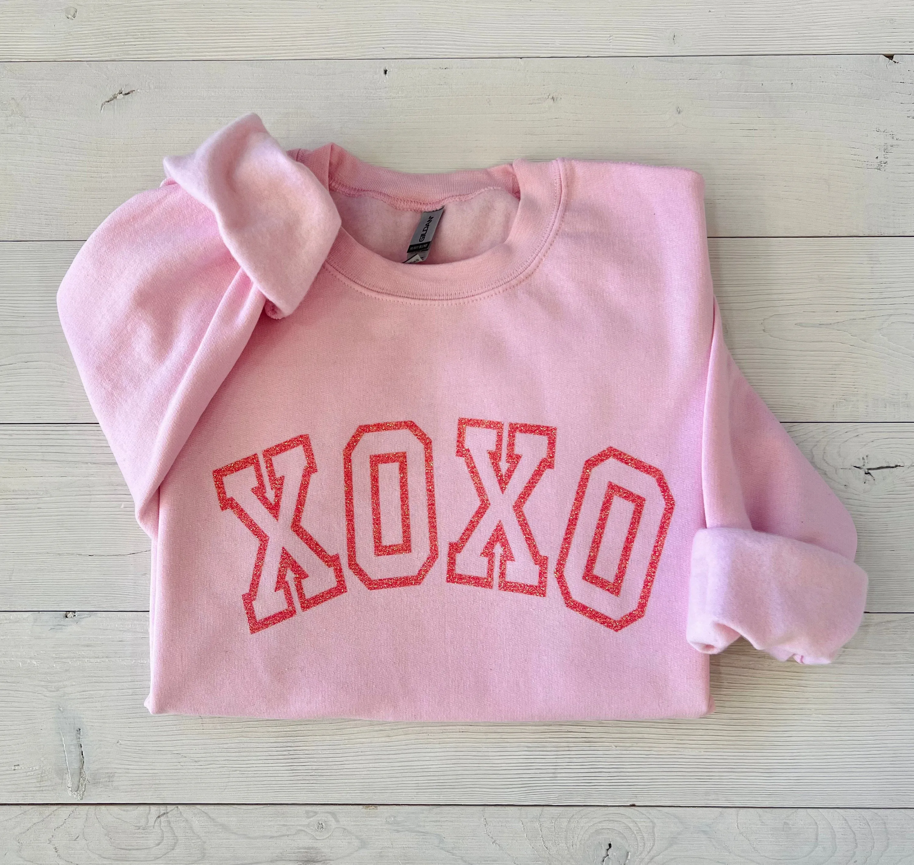 Glitter Hot Pink XOXO Valentines Day Shirt