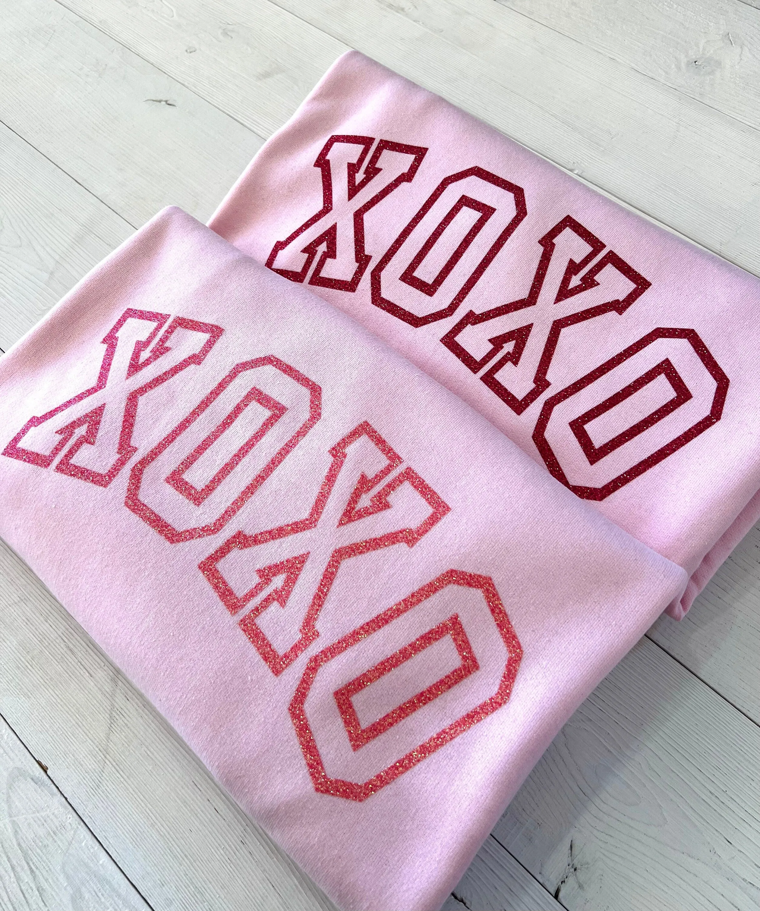 Glitter Hot Pink XOXO Valentines Day Shirt