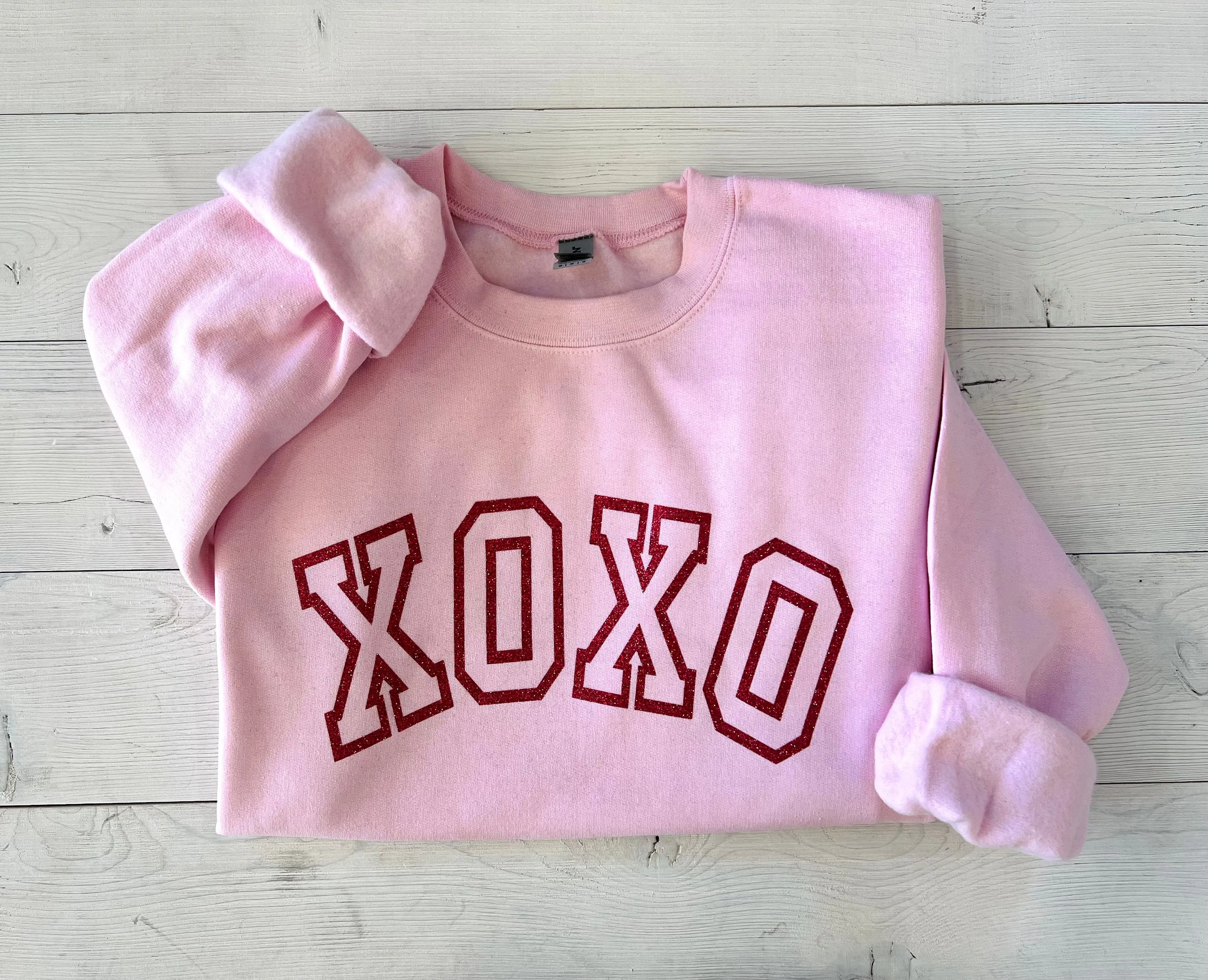 Glitter Hot Pink XOXO Valentines Day Shirt