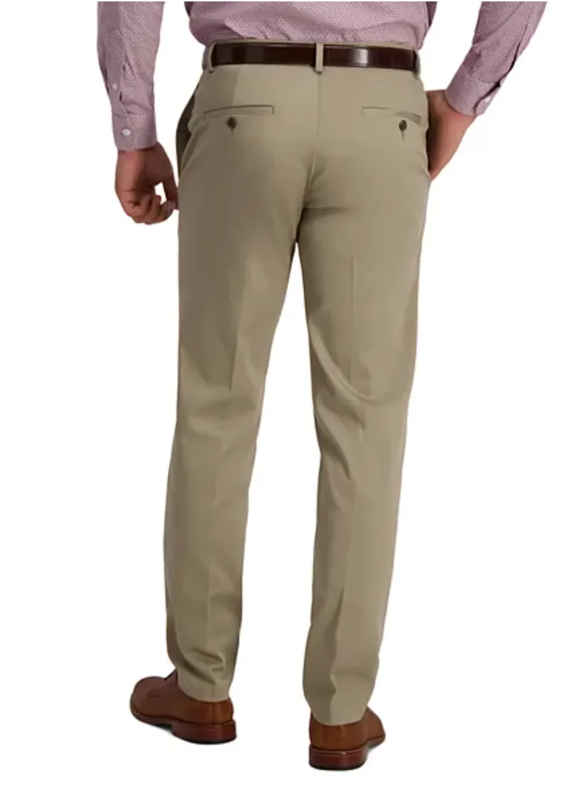 Haggar Straight Fit Med Khaki Casual Pant