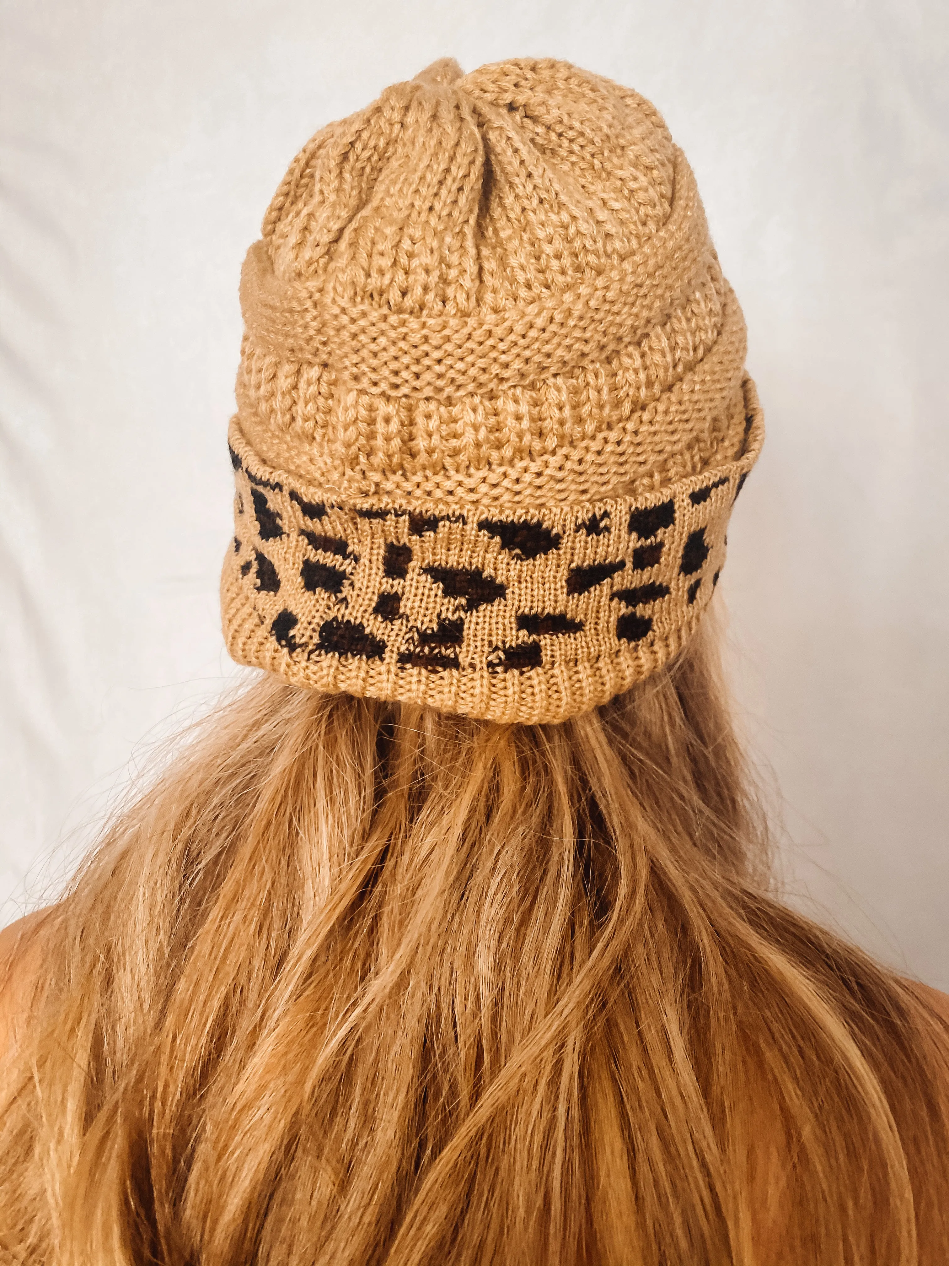 Harlow Leopard Beanie