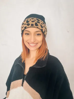 Harlow Leopard Beanie