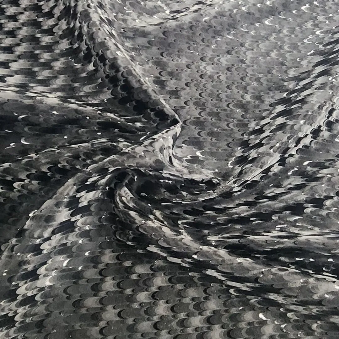 Hologram Pu Leather Fabric 150cm Black