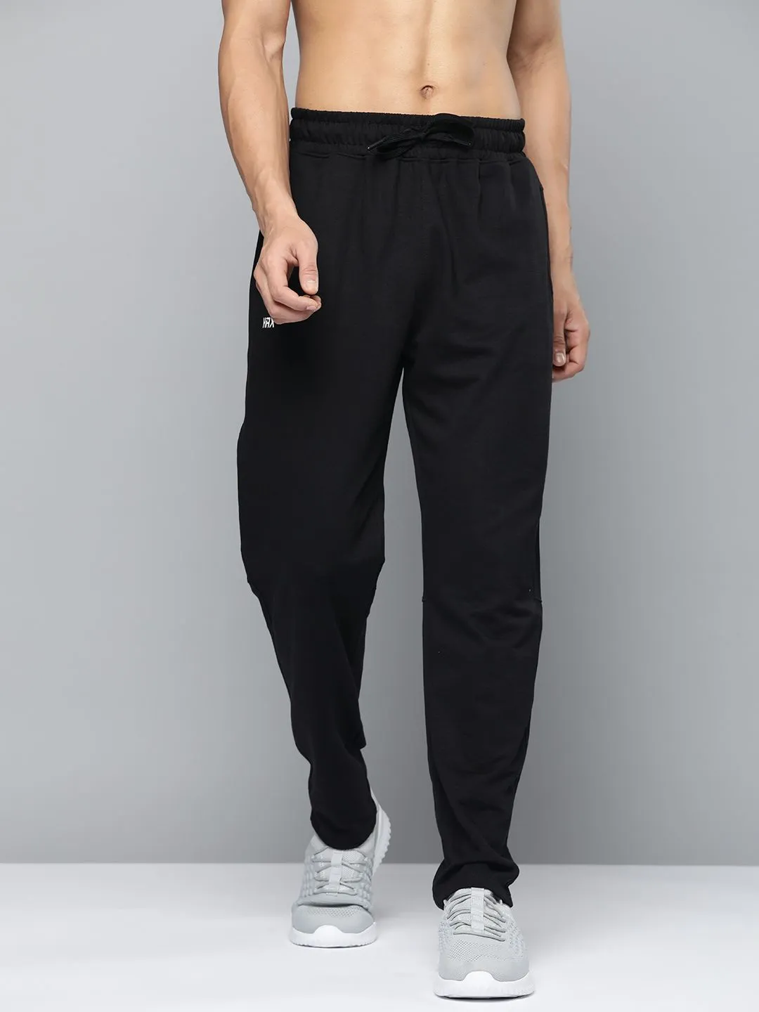 HRX By Hrithik Roshan Men Jet Black Rapid-Dry Solid Training Track Pants