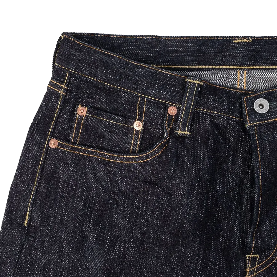 IH-634S-SLB - 16oz Slubby Selvedge Denim Straight Cut Jeans - Indigo