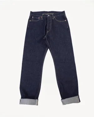 IH-888S-142 - 14oz Selvedge Denim Medium/High Rise Tapered Cut Jeans - Indigo