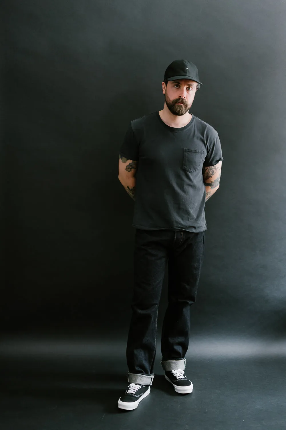 IH-888S-142 - 14oz Selvedge Denim Medium/High Rise Tapered Cut Jeans - Indigo