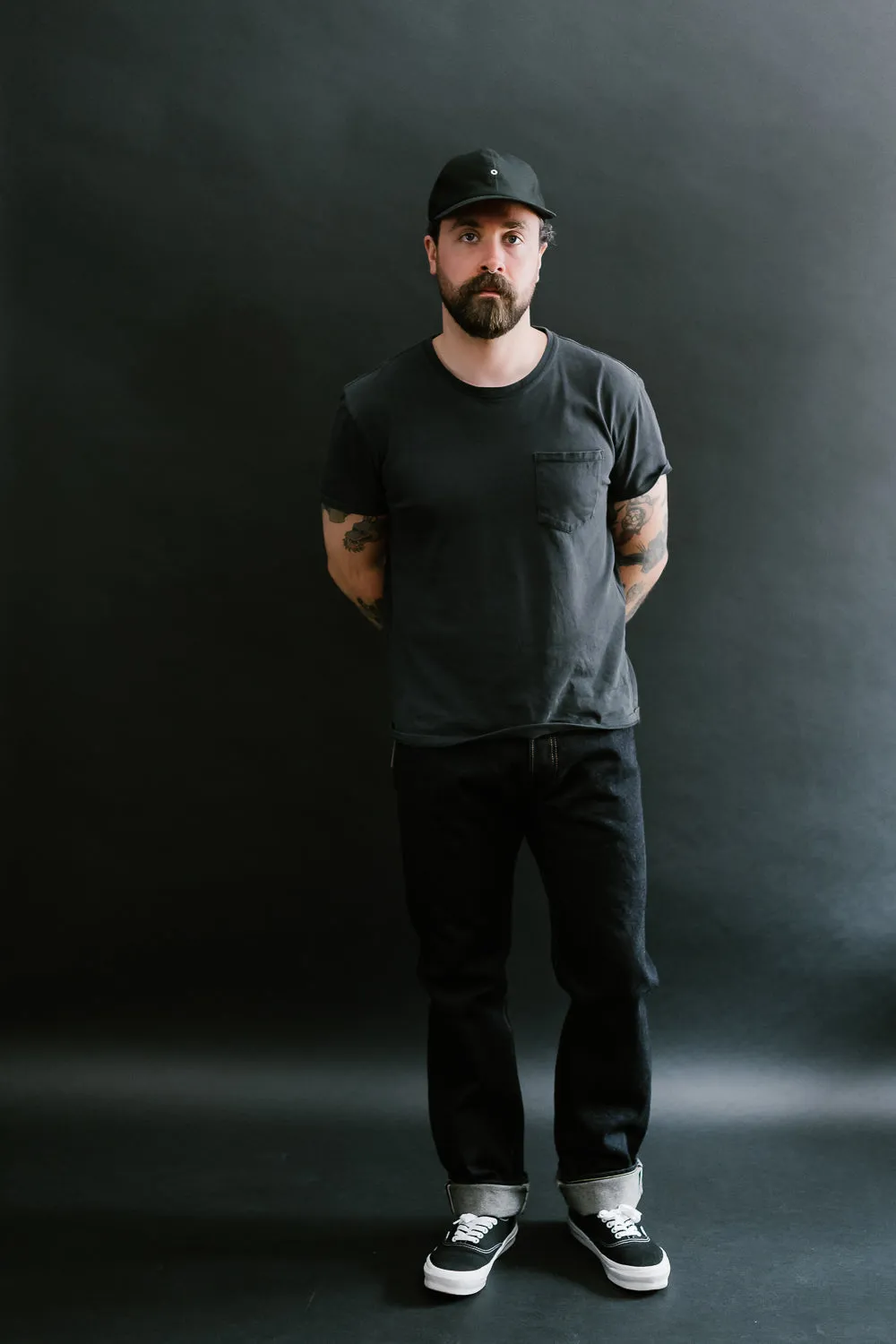 IH-888S-142 - 14oz Selvedge Denim Medium/High Rise Tapered Cut Jeans - Indigo