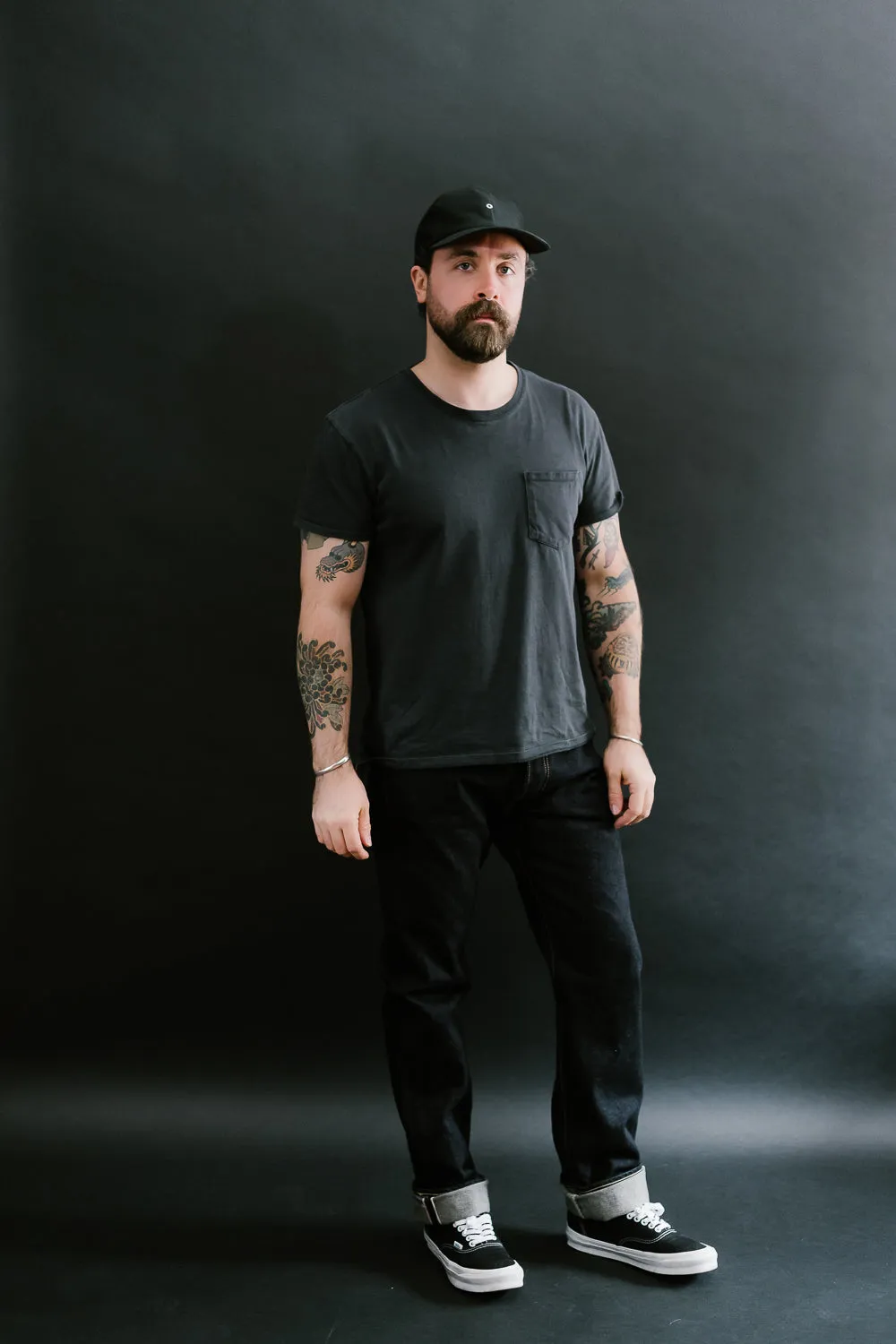 IH-888S-142 - 14oz Selvedge Denim Medium/High Rise Tapered Cut Jeans - Indigo