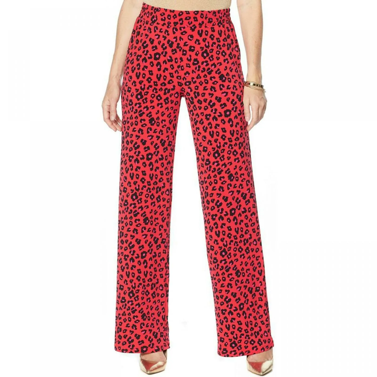 IMAN Women's Tall Global Chic Luxury Resort Palazzo Pants