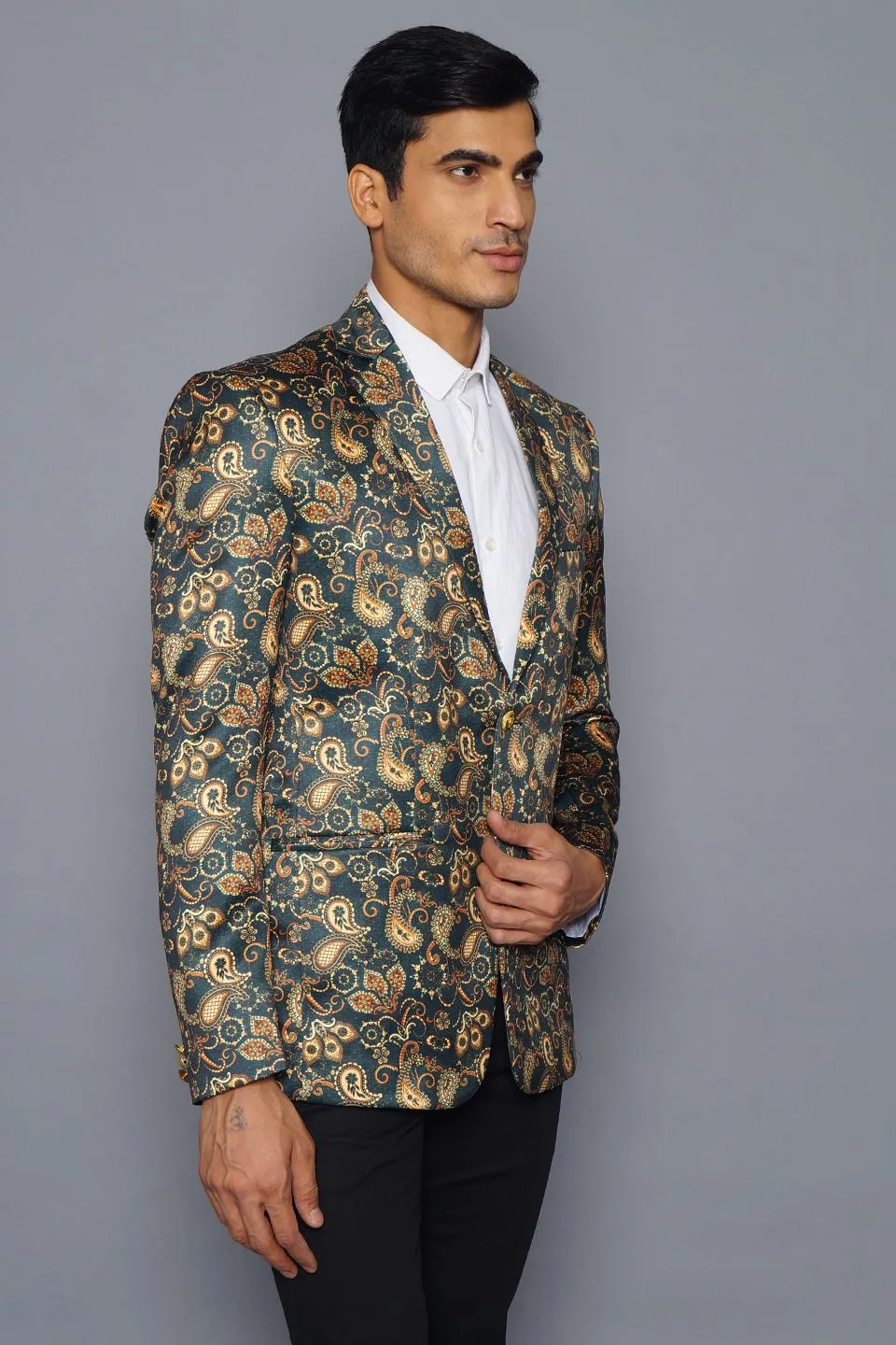Imported Rayon MulticolouRed Blazer