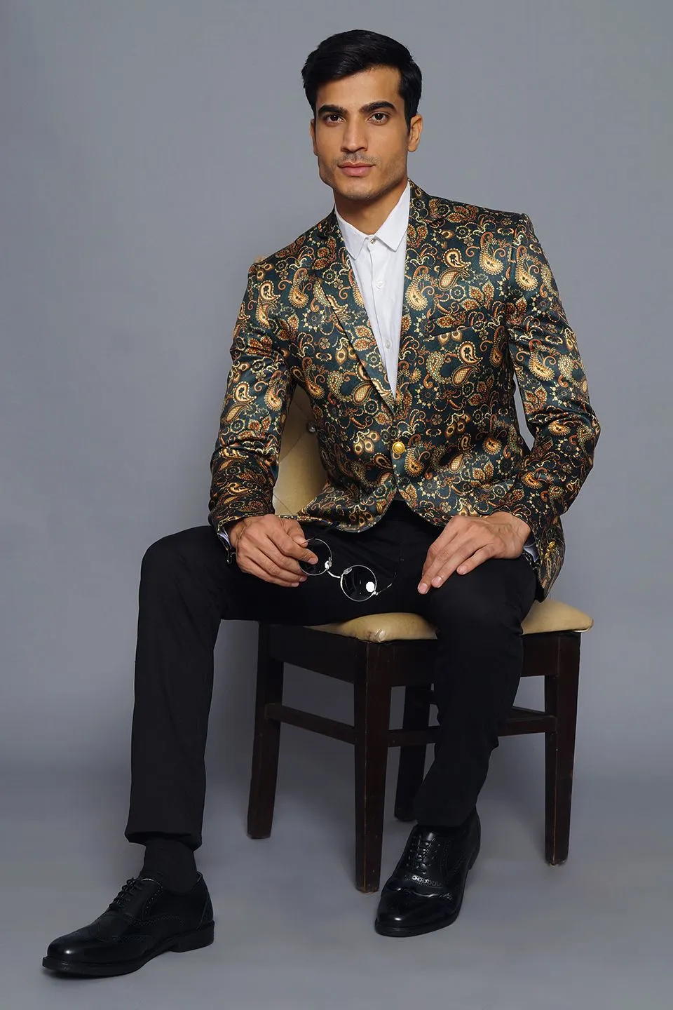 Imported Rayon MulticolouRed Blazer