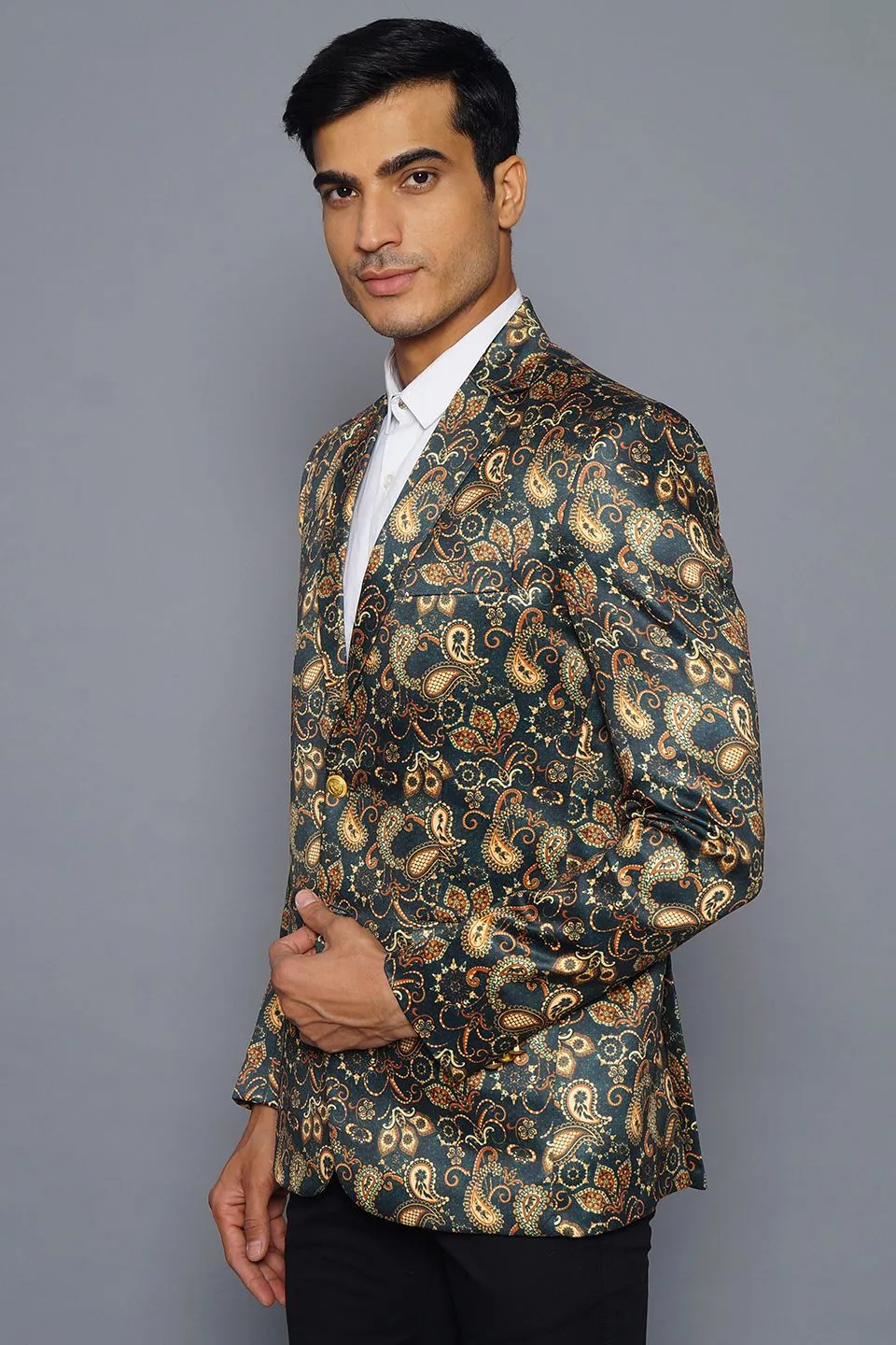 Imported Rayon MulticolouRed Blazer