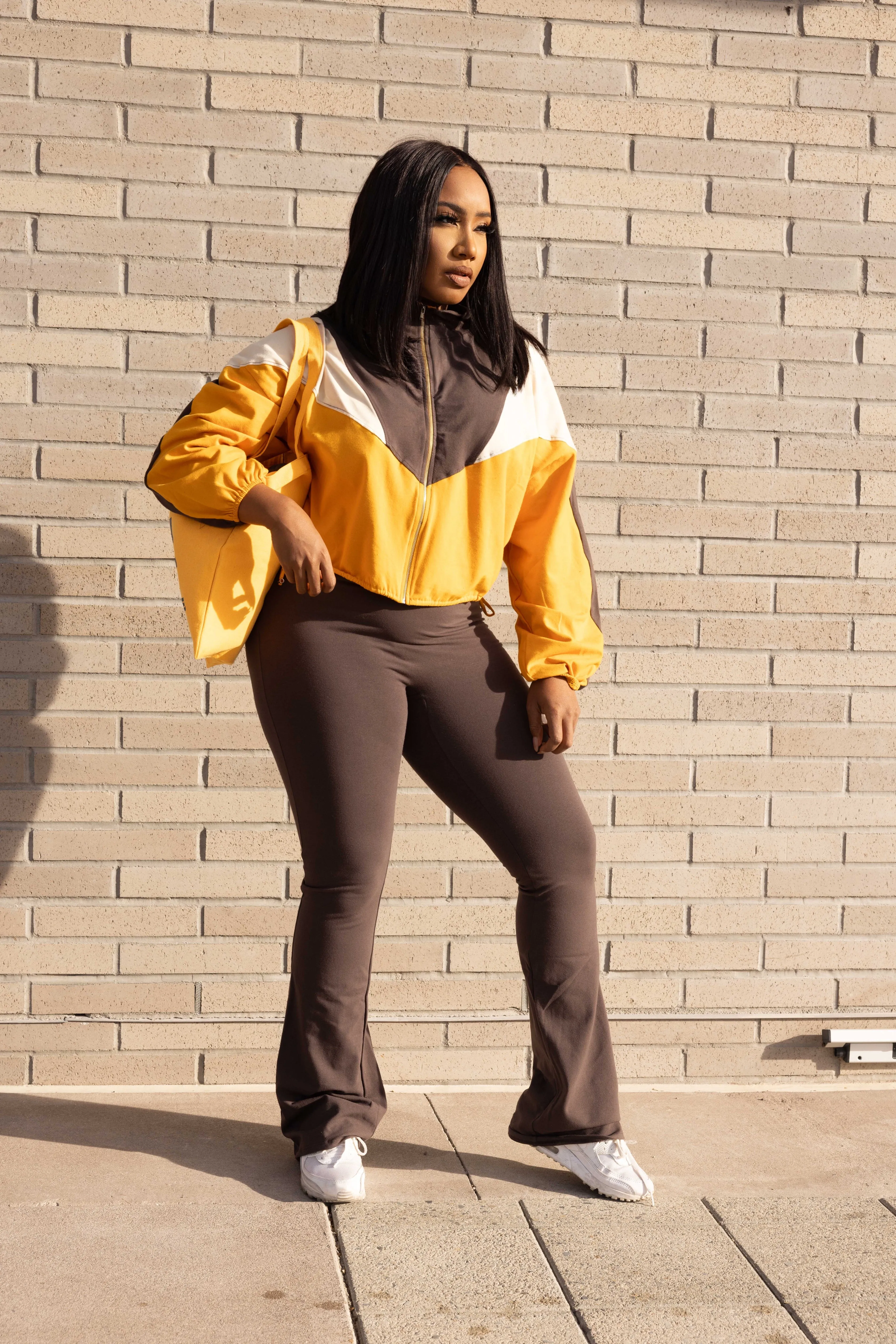 IOTA  JACKET AND LEGGING 2PC SET - BROWN MULTI
