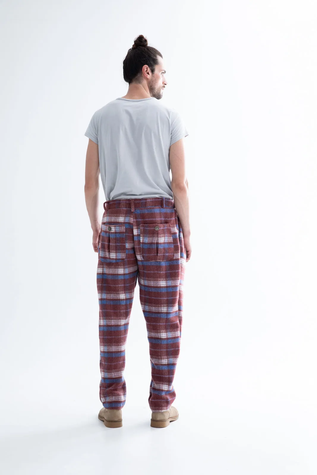 Jacopo Pants Plaid Fade Red