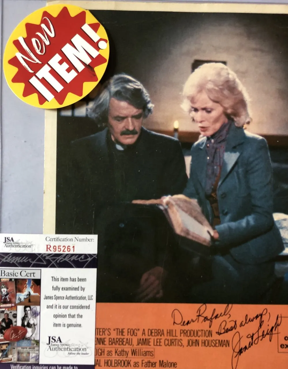 Janet Leigh Signed Autographed John Carpenter's movie "The Fog" JSA