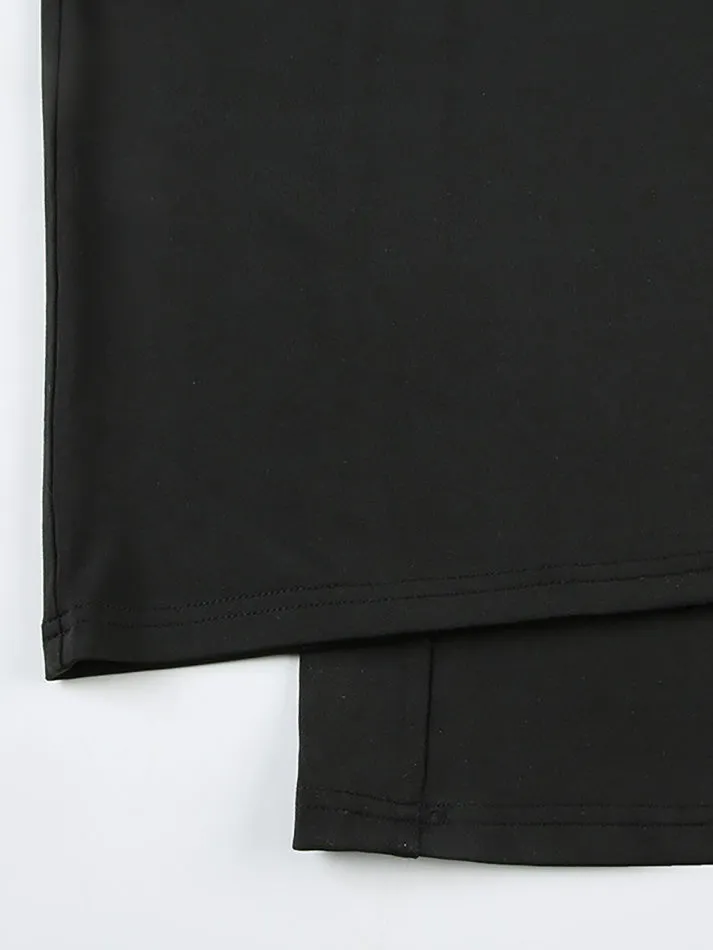 JazzHer Solid Low-Waist Drawstring Loose Pants