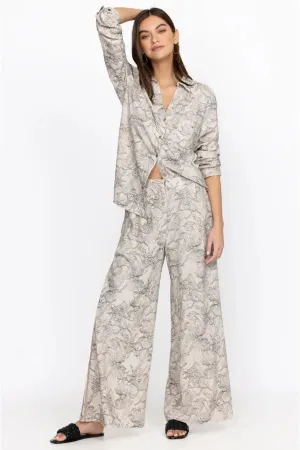 Johnny Was - Etched Floral Wide Leg Pant - Multicolor