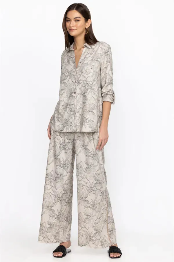 Johnny Was - Etched Floral Wide Leg Pant - Multicolor