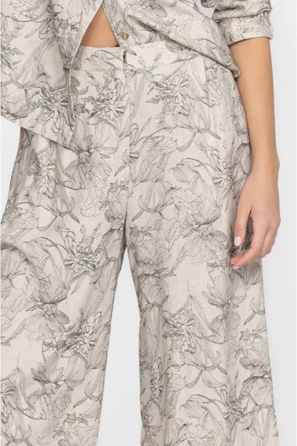 Johnny Was - Etched Floral Wide Leg Pant - Multicolor