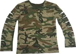 Kids Camouflage Cutsleeve Top