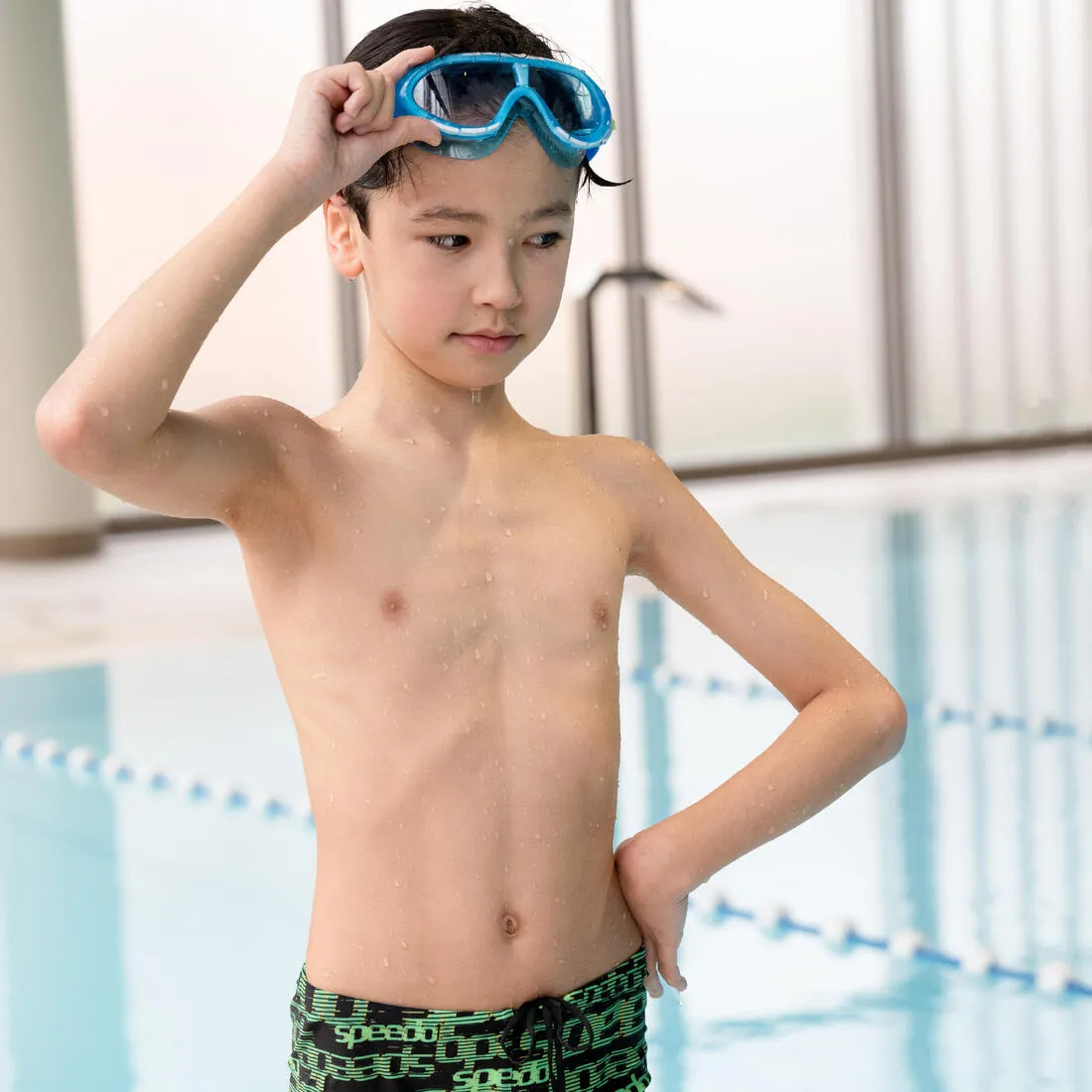 Kids' Swimming Mask Speedo Rift Size S - Blue Green