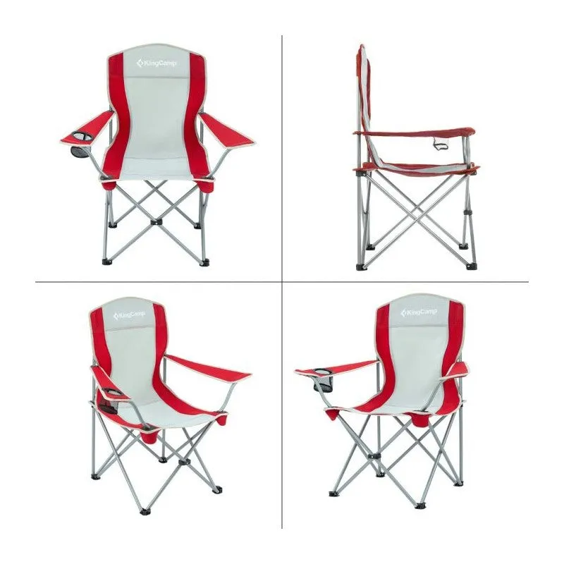 KingCamp - Classic Arms Chair (Red & Grey)