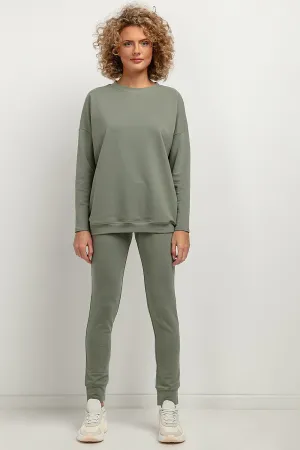 Knit Elegance Trousers with Cuffs