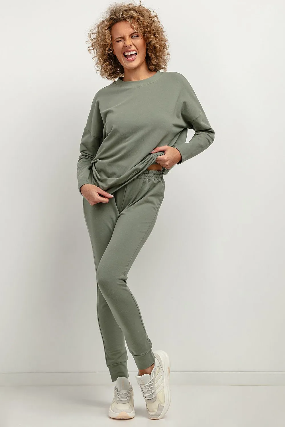 Knit Elegance Trousers with Cuffs