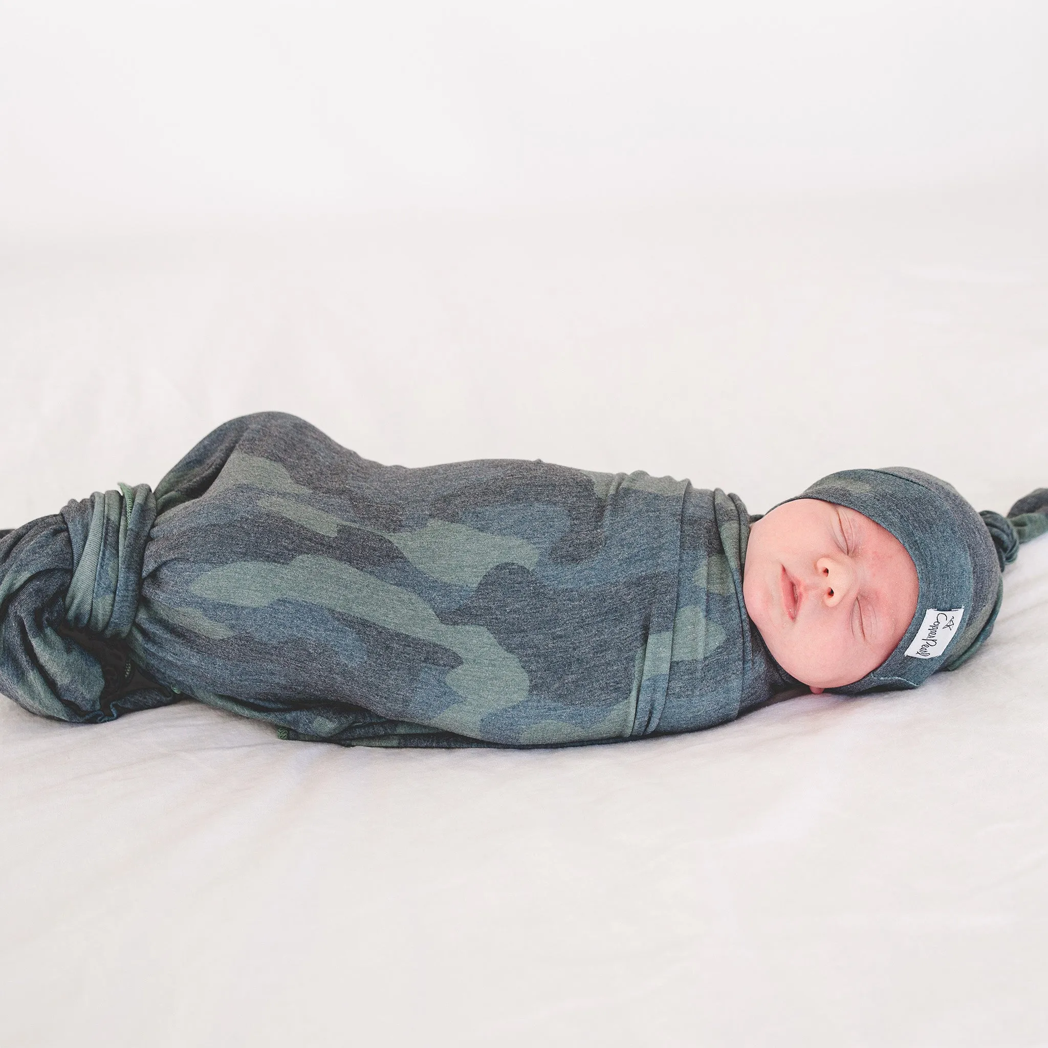 Knit Swaddle Blanket - Hunter