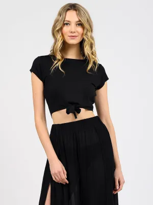 Laguna Tie Knot Top Black
